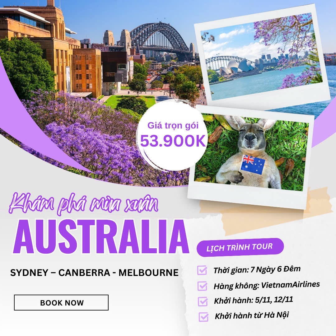 HÀ NỘI - SYDNEY - CANBERRA - MELBOURNE - HÀ NỘI